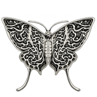 a butterfly on a black background